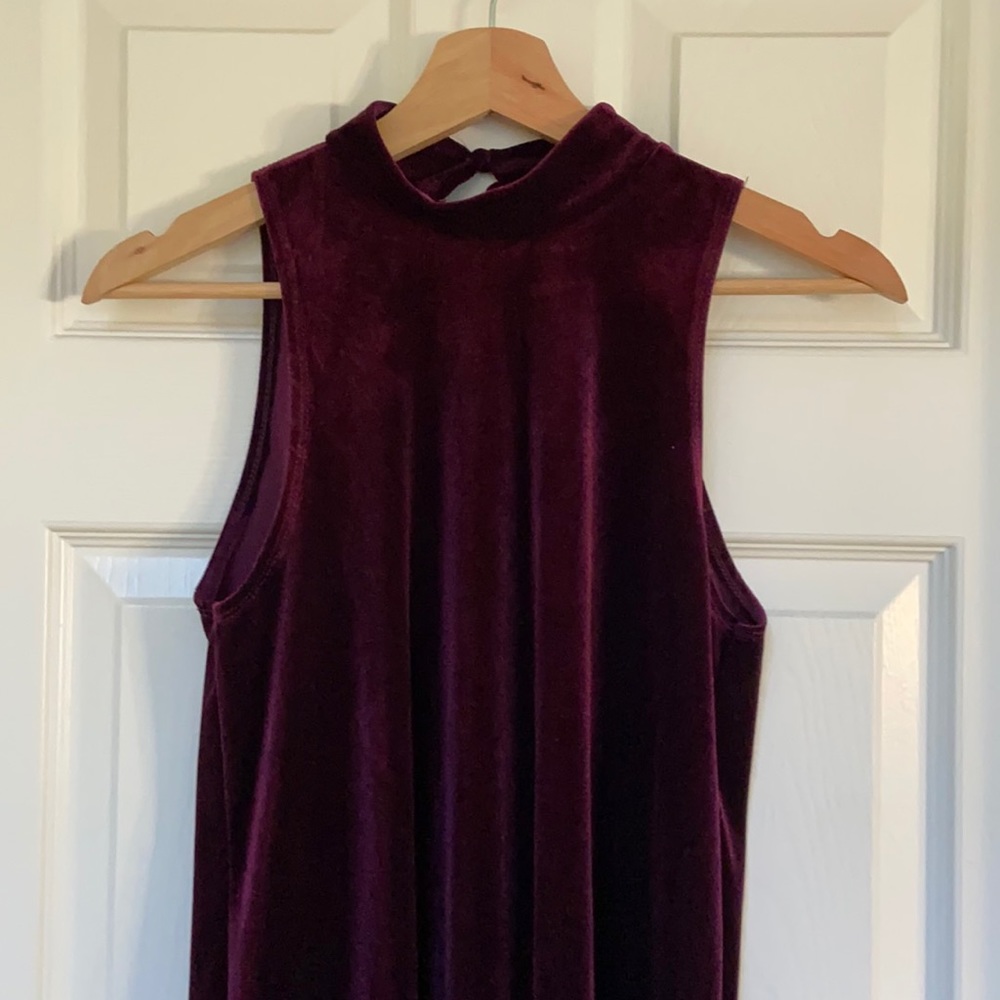 Faux Velvet Dress